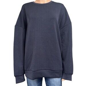 Lazypants Womens X-Large Sweatshirt Charcoal Gray Pull Over Crewneck XL New